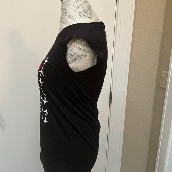 Rebecca Minkoff NWT Airplanes w/Heart Muscle Tee XXS - Picture 3 of 3